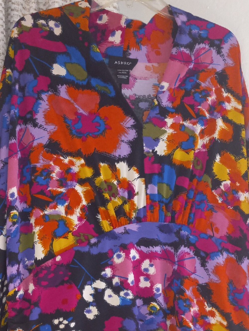 ASHRO Plus Size Multi-Color Mini Dress - Picture 3 of 4
